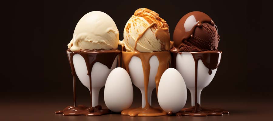 eggs in gelato